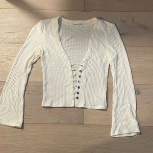 Reformation cream white cardigan